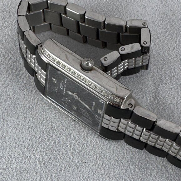 Stunning  Watch by Daniel Steiger Diamond Bezel Black and all Stainless Steel - Picture 5 of 9